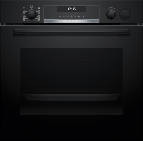 Изображение Bosch Oven | HRG578BB7 | 71 L | Electric | Pyrolysis | Knobs | Steam function | Height 59.5 cm | Width 59.4 cm | Black