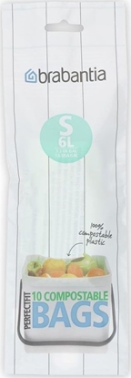 Изображение Brabantia PerfectFit Bin Liner Compostable Type S, 6 L, 10 bags