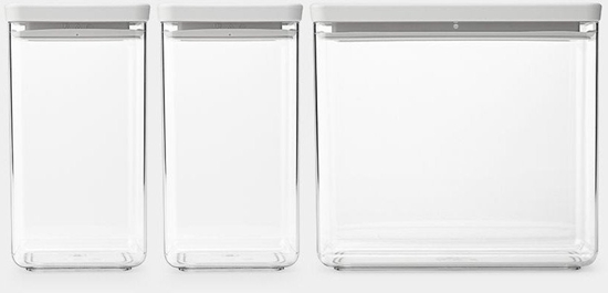 Picture of BRABANTIA storage box set Tasty+ 3 pcs. Light Grey 230769