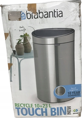 Attēls no Brabantia Waste Bin Touch Bin New,recycle, 23+10 L Platinum