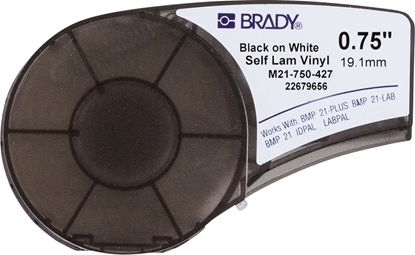 Attēls no Brady Black on White 4,26m x 19,05mm