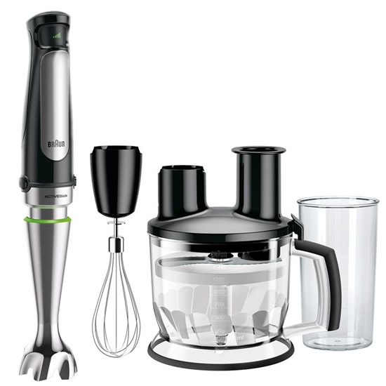 Изображение Braun Hand Blender MQ7075 1000 W, Number of speeds 1, Turbo mode, Chopper, Black