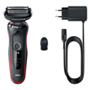 Picture of Braun Shaver 51-R1000s Operating time (max) 50 min, Wet & Dry, Black/Red