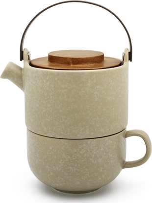 Attēls no Bredemeijer Tea-for-one Umea beige / Acacia Lid  142024