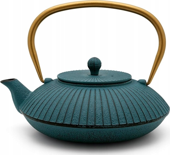 Picture of Bredemeijer Teapot Linhai 1,1l Cast Iron petrol gold 153031