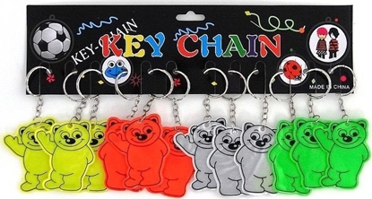 Изображение Breloczek Adar Brelok odblaskowy Misie op12 szt (1op=1 szt) (cena za 12 sztuk)