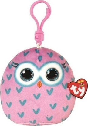 Attēls no Breloczek TY Maskotka brelok TY Squish-a-Boos WINX - róowa sowa 8,5cm 39573