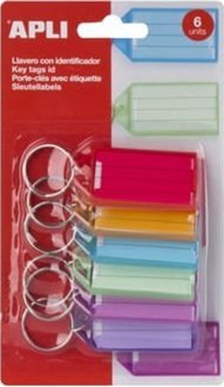 Picture of Breloczek Zawieszki na klucze APLI 29x56mm 6szt mix kolorów