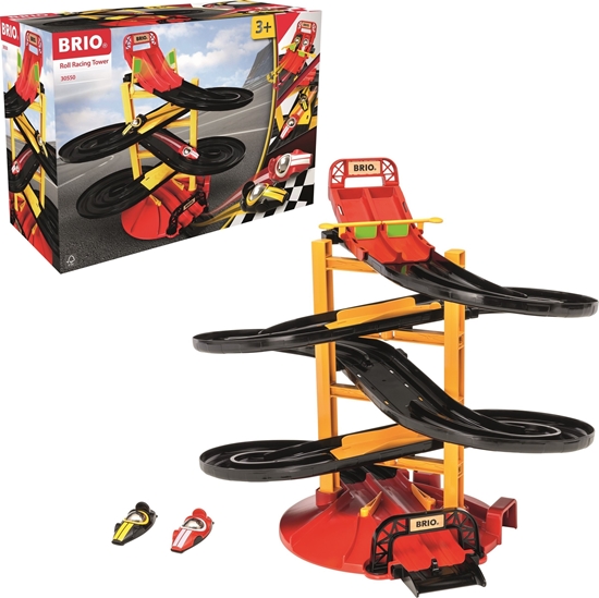 Picture of Brio BRIO racetrack tower with two racing cars, toy vehicle