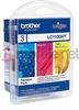 Picture of Brother LC1100HYRBWBP ink cartridge 3 pc(s) Original Cyan, Magenta, Yellow
