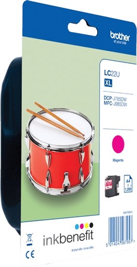 Picture of Brother LC22UM - XL - Magenta - original - Tintenpatrone - fur Brother DCP-J785DW, DCP-J785DWXL, MFC-J985DW, INKvestment Work Smart MFC-J985DW