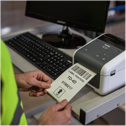 Picture of Brother TD-4520DN etiķešu printeris Tieši temiskā 300 x 300 DPI 203 mm/sec Vadu Ethernet/LAN savienojums