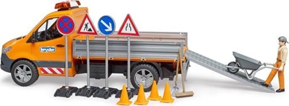 Picture of Bruder Bruder MB Sprinter municipal with light & sound module, model vehicle (orange, including driver and accessories)