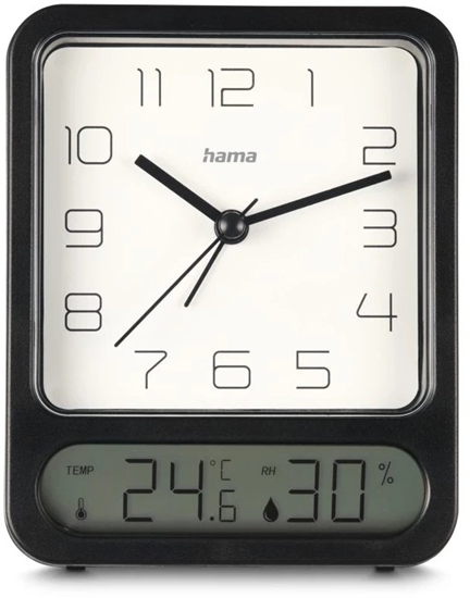 Picture of Budzik Pag termometr higrometr Czarny 