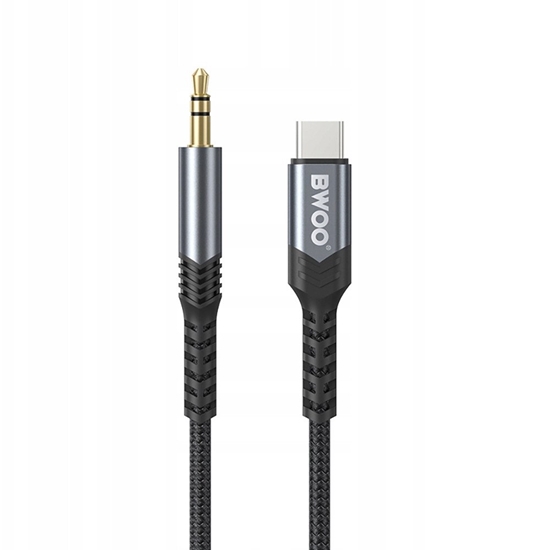 Изображение BWOO cable AUX 3.5mm - USB-C BO-AUX066 black