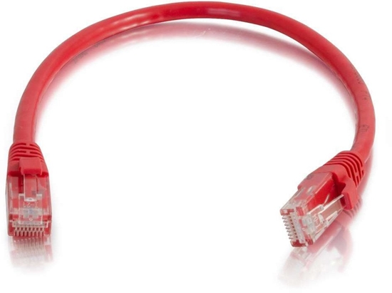 Picture of C2G 3m Cat6 Booted Unshielded (UTP) Network Patch Cable - Red, 3 m, Cat6, U/UTP (UTP), RJ-45, RJ-45, Red