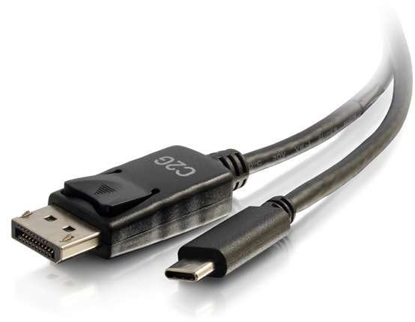 Picture of C2G 6ft USB C to DisplayPort Cable - 4K 30Hz - Externer Videoadapter - USB-C - DisplayPort - Schwarz