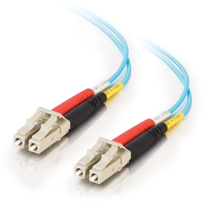 Picture of C2G LC-LC 10Gb 50/125 OM3 Duplex Multimode PVC Fiber Optic Cable (LSZH) - Netzwerkkabel - LC Multi-Mode (M) zu LC Multi-Mode (M) - 10 m - Glasfaser - Duplex - 50/125 Mikrometer - OM3 - halogenfrei - Aquamarin