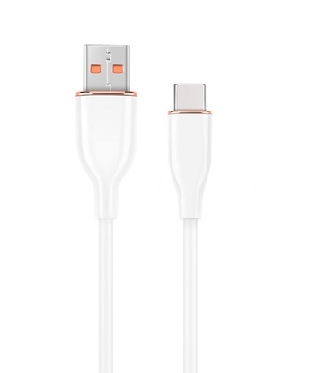 Attēls no Kabelis Gembird Premium silicon USB-A Male - USB Type-C Male 1.5m White