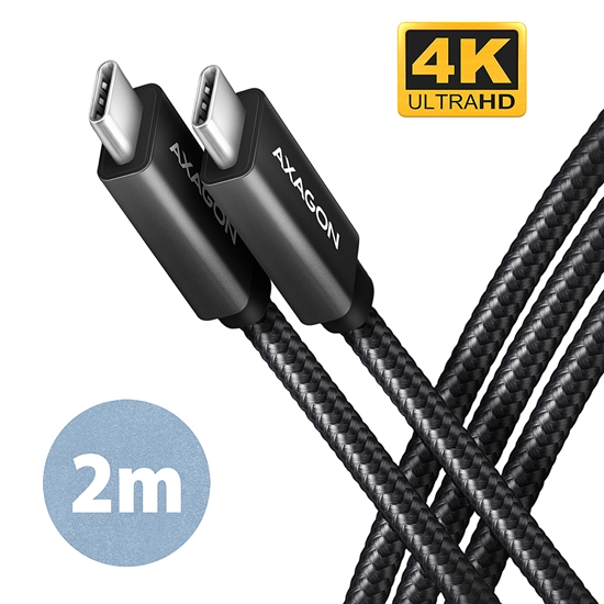 Picture of CABLE USB-C TO USB-C 2M 100W/BLACK BUCM32-CM20AB AXAGON