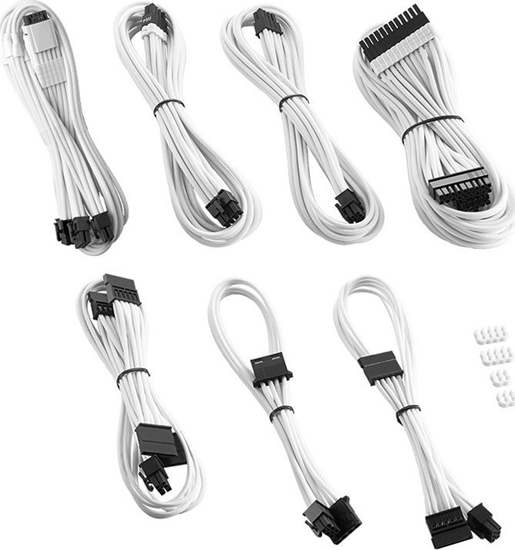 Picture of CableMod CableMod C-Series PRO ModMesh 12VHPWR Cable Kit for Corsair RM, RMi, RMx (Black Label) - white