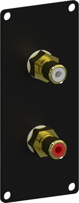 Picture of Caymon CAYMON CASY131/B Panel CASY z 2 eskimi zczami stereo RCA, 1-moduowy, wersja czarna