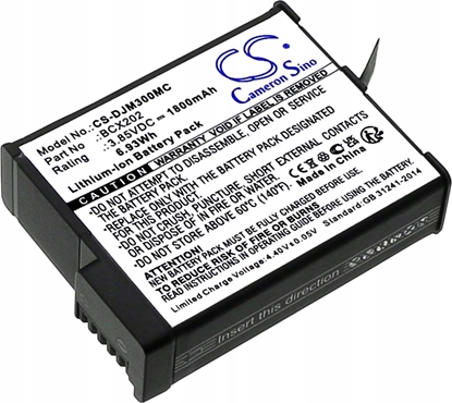 Изображение Cameron Sino Akumulator Bateria Typ BCX202 do Kamery DJI Osmo Action 3 Osmo Action 4 / CS-DJM300MC
