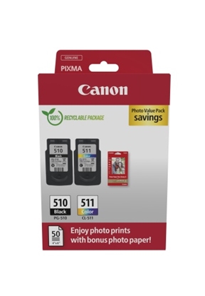 Attēls no Canon PG-510 / CL-511 Photo Value Pack
