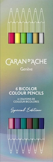 Picture of Caran d`Arche Kredki CARAN D'ACHE Bicolore Claim Your Style, Edycja 5, w pudeku, 6 szt.