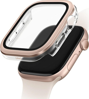 Изображение Case UNIQ Voute for Apple Watch Series 10 46mm tempered glass rose gold
