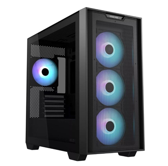 Picture of Case|ASUS|A21 PLUS|MidiTower|Case product features Transparent panel|Not included|MicroATX|MiniITX|Colour Black|A21PLUSTGARGBBLACK