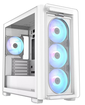 Attēls no Case|ASUS|A23 PLUS|MidiTower|Case product features Transparent panel|MicroATX|MiniITX|Colour White|A23PLUSTG/ARGBWHITE
