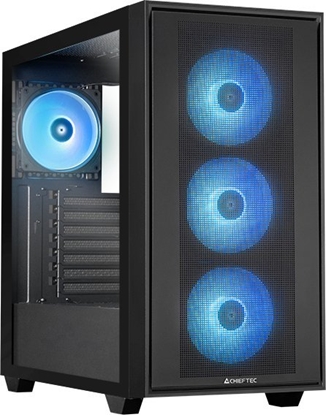 Picture of Case|CHIEFTEC|HUNTER 3|MidiTower|Case product features Transparent panel|Not included|ATX|EATX|MicroATX|MiniITX|Colour Black|GS-03B-OP