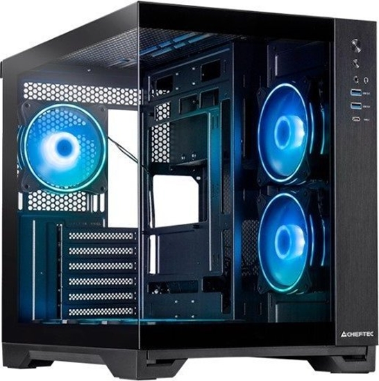 Picture of Case|CHIEFTEC|VISIO GM-30B-TG-OP|MidiTower|Case product features Transparent panel|Not included|ATX|MicroATX|MiniITX|Colour Black|GM-30B-TG-OP