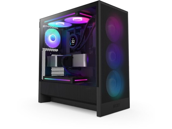 Picture of Case|NZXT|H5 FLOW RGB 2024|MidiTower|Case product features Transparent panel|Not included|ATX|EATX|MicroATX|MiniITX|Colour Black|CC-H52FB-R1