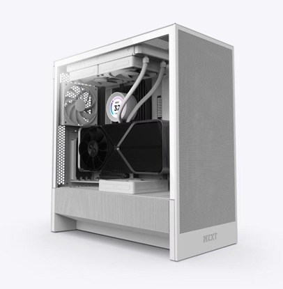 Attēls no Case|NZXT|H5 Flow|MidiTower|Case product features Transparent panel|Not included|ATX|EATX|MicroATX|MiniITX|Colour White|CC-H52FW-01