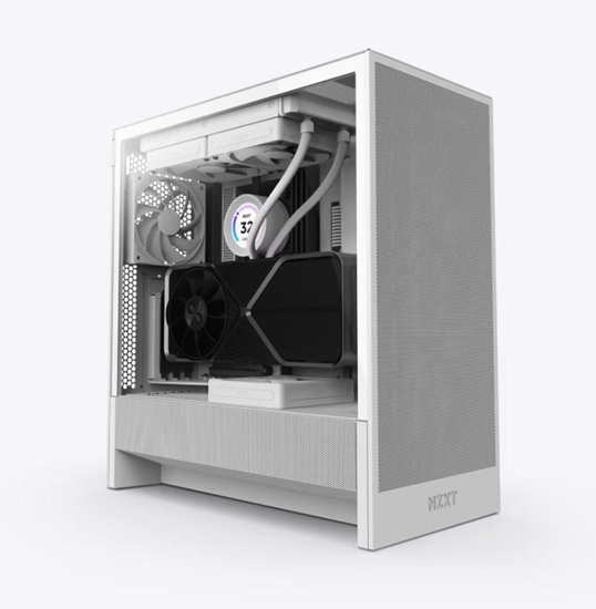 Picture of Case|NZXT|H5 Flow|MidiTower|Case product features Transparent panel|Not included|ATX|EATX|MicroATX|MiniITX|Colour White|CC-H52FW-01