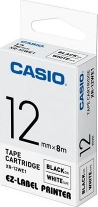 Picture of Casio Black on White 1 Pack 12mmx8m