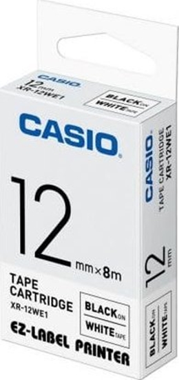 Picture of Casio Black on White 1 Pack 12mmx8m