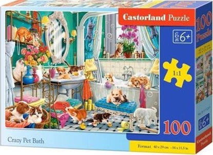 Изображение Castorland Puzzle 100 Crazy Pet Bath CASTOR