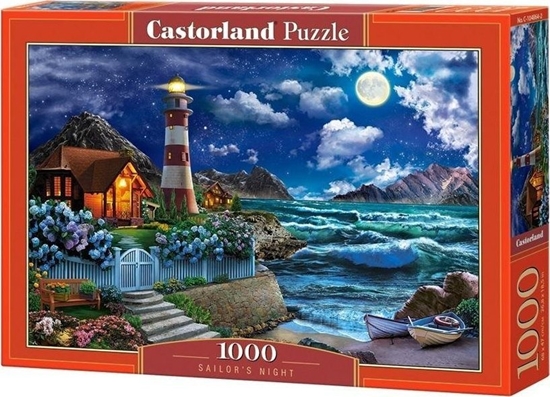 Изображение Castorland Puzzle 1000 element?w Noc ?eglarza, latarnia morska