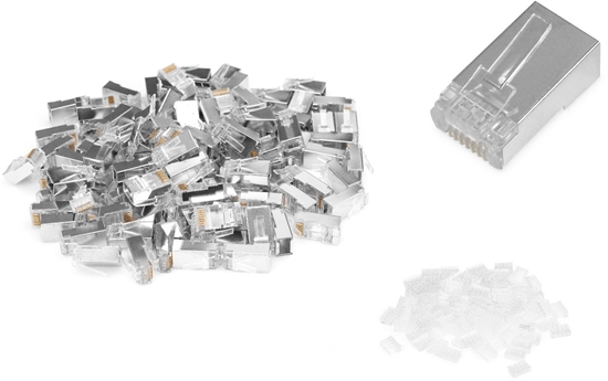 Изображение Digitus CAT 6 modular plug for round cable, pass through plug - 100 pcs.