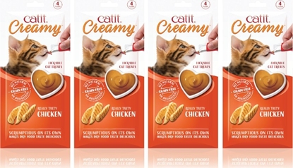 Picture of Catit Creamy Chicken, mokry przysmak, dla kota, kurczak, 4szt/opak