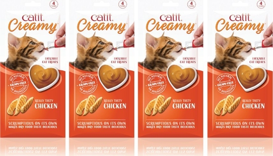 Picture of Catit Creamy Chicken, mokry przysmak, dla kota, kurczak, 4szt/opak