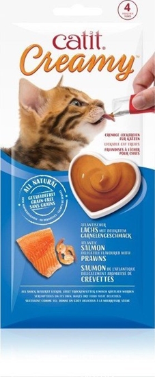 Picture of Catit Creamy Salmon & Prawns, mokry przysmak, dla kota, oso i krewetki, 4szt/opak