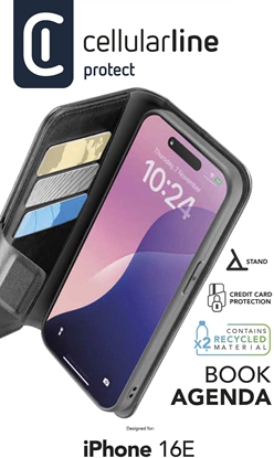 Изображение Cellularline 8018080492631 pokrowiec na telefon komórkowy 15,5 cm (6.1") Folio Czarny