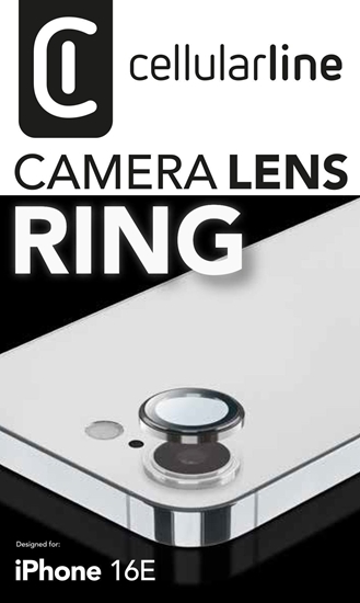 Picture of Cellularline Camera Lens Protection Ring fr iPhone 16e Clear
