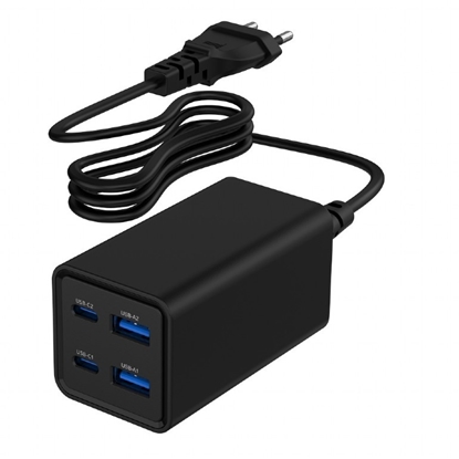 Attēls no CHARGER USB UNIVERSAL 4P 65W/TA-UC-2A2C-PD65-01-BK GEMBIRD
