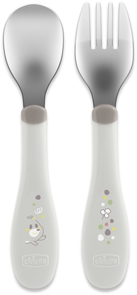 Picture of CHICCO-1610235-SZTUCE METALOWE 18M+      GREY