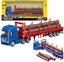 Изображение Ciarówka Transport Drewna Metalowa Huina 1:50 Czerwona
